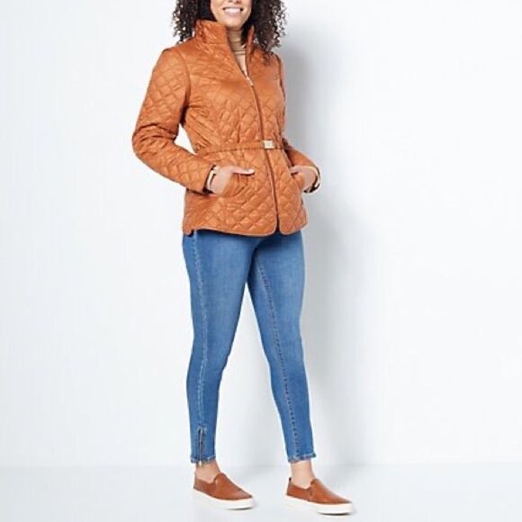 Dennis Basso Detachable Sleeves Water Resistant Quilted Jacket - Picture 5 of 6